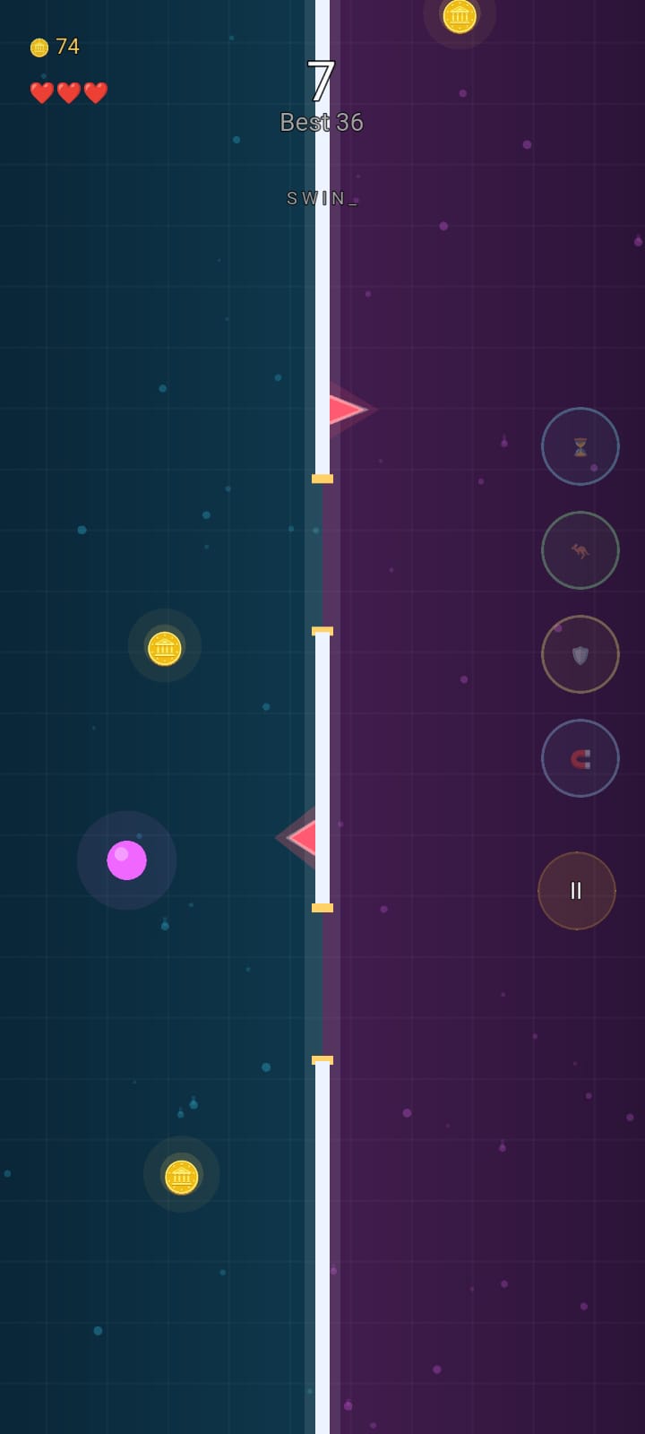 Splitline portrait gameplay in action