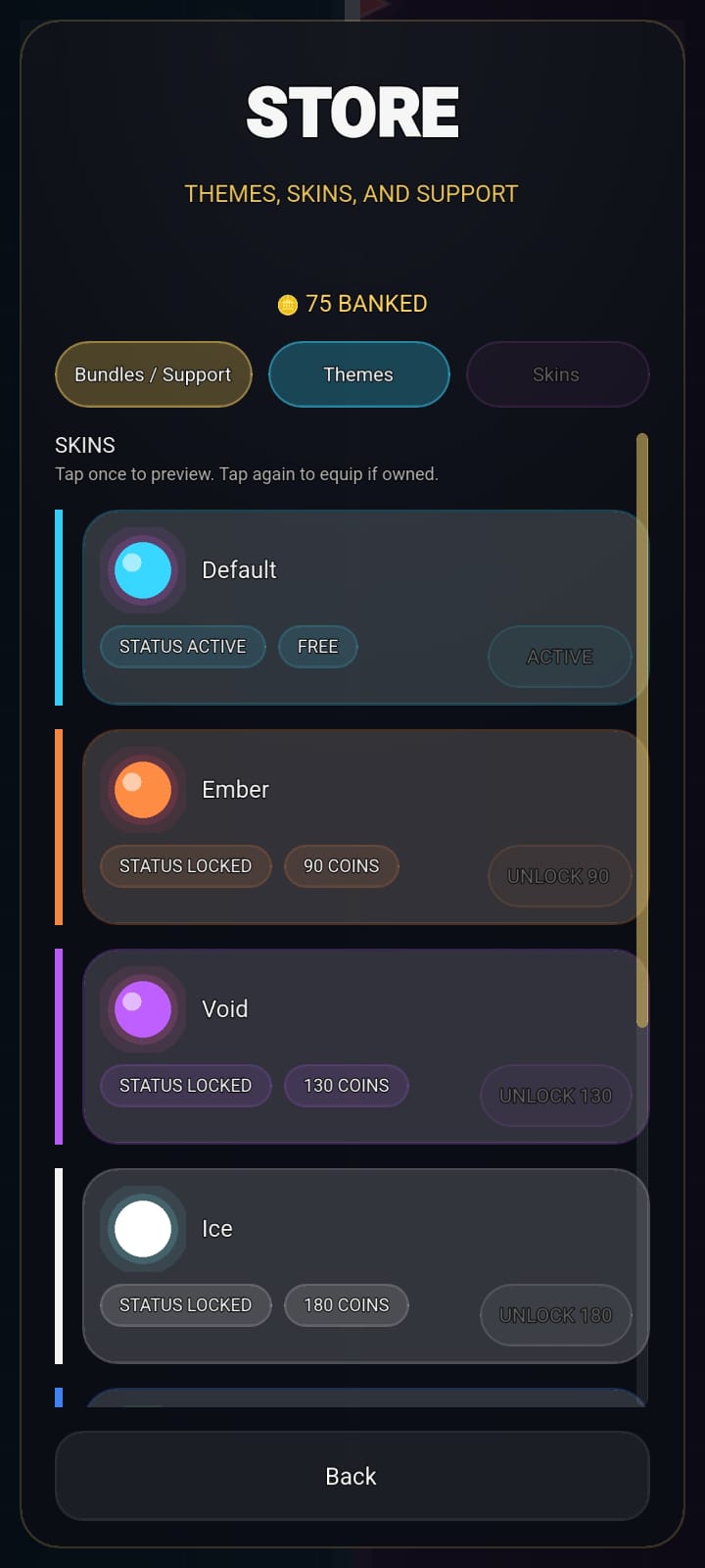 Splitline portrait store screen